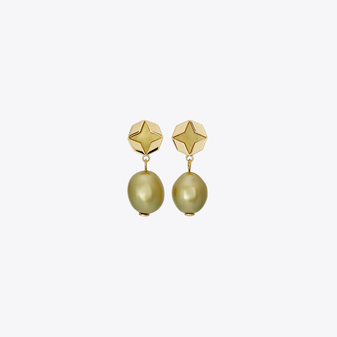 Tory Burch Kira Clover Pearl Drop Earring
