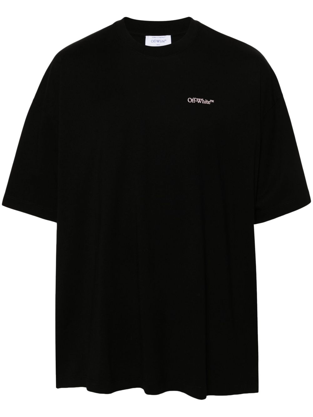 Off-White logo印花棉T恤 - 黑色
