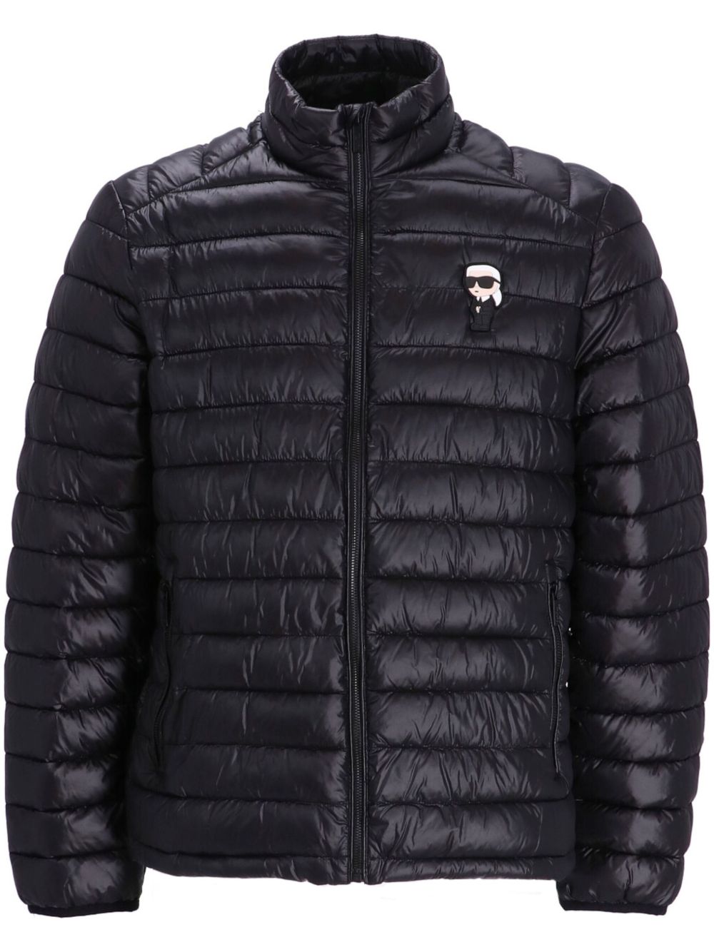 Karl Lagerfeld Ikonik 贴花填充夹克 - 黑色