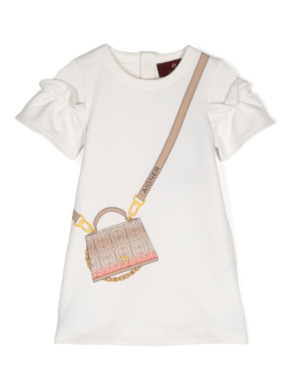 Aigner Kids 荷叶边T恤 - 白色
