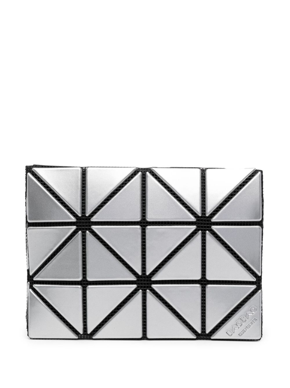 Bao Bao Issey Miyake 亮面几何图案设计钱包 - 银色
