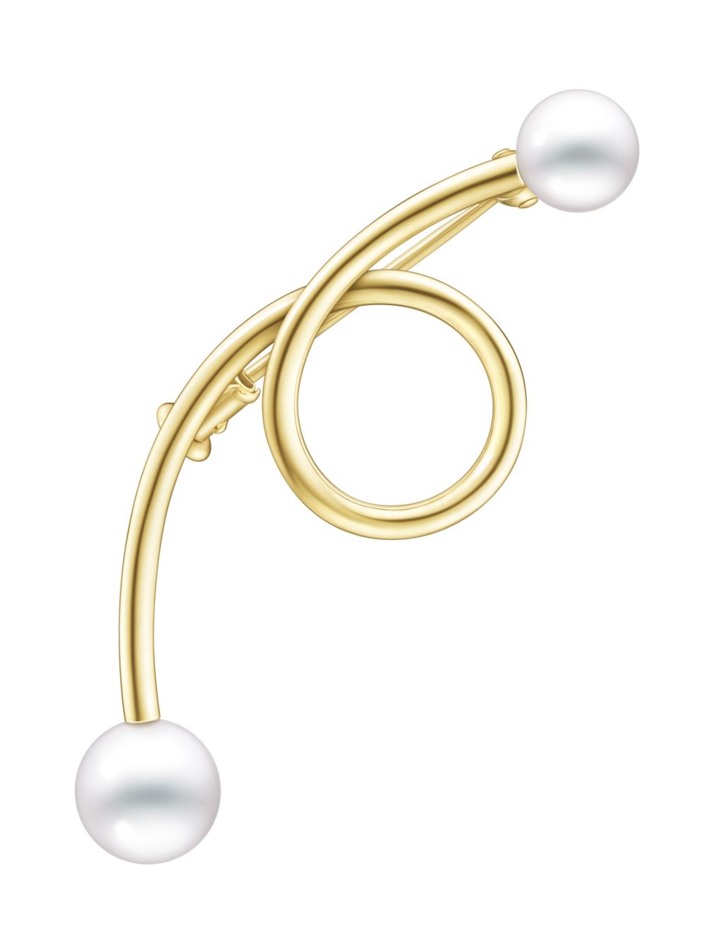 TASAKI 18K黄金 A Fine Balance 珍珠胸针 - 金色