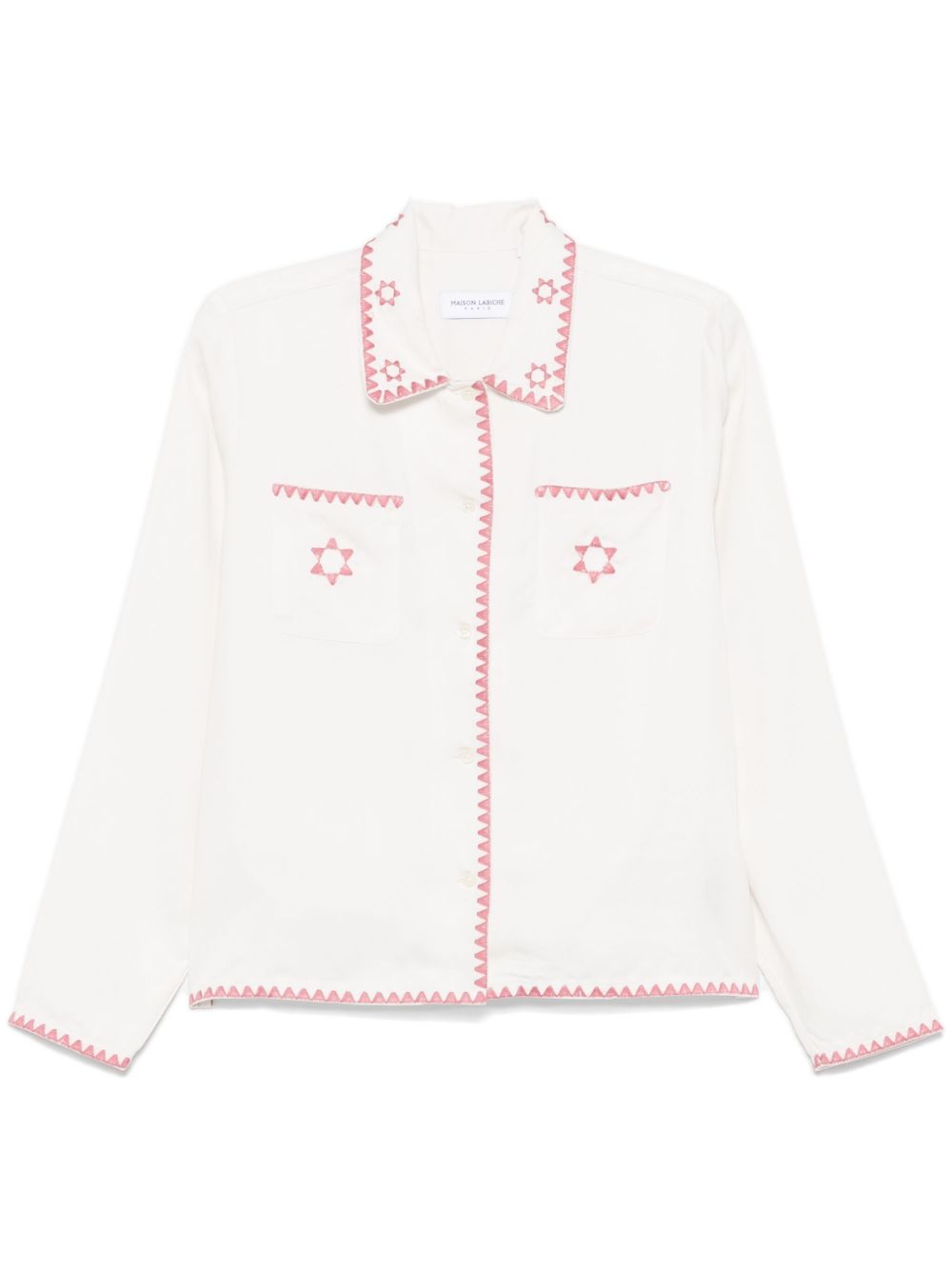 Maison Labiche Stars Pisan 衬衫 - 白色