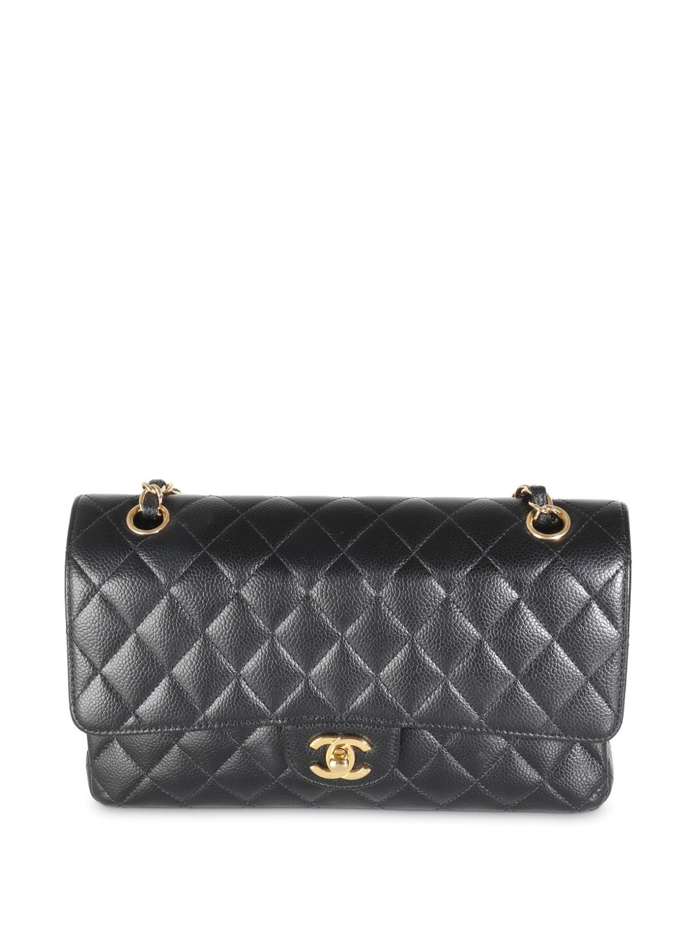 CHANEL Pre-Owned Double Flap 中号单肩包（典藏款） - 黑色