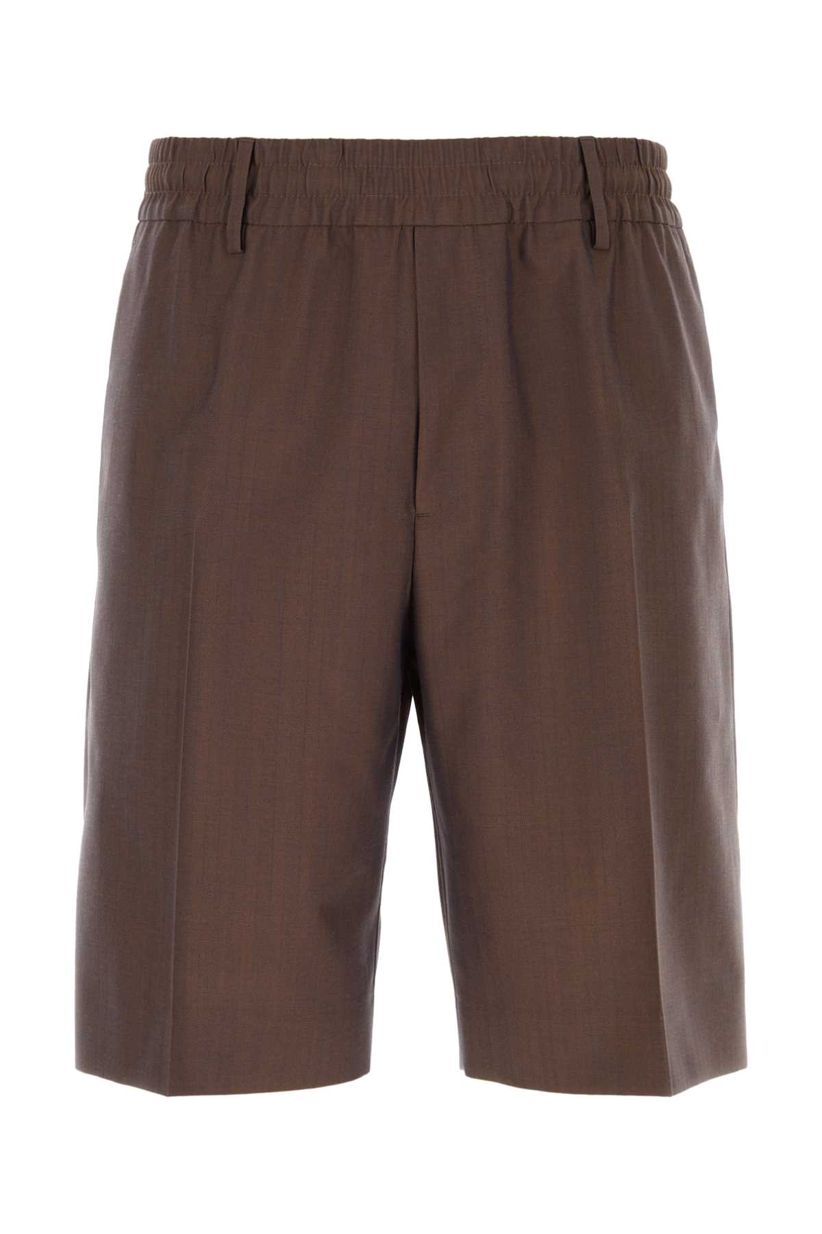 Burberry Brown Wool Bermuda Shorts