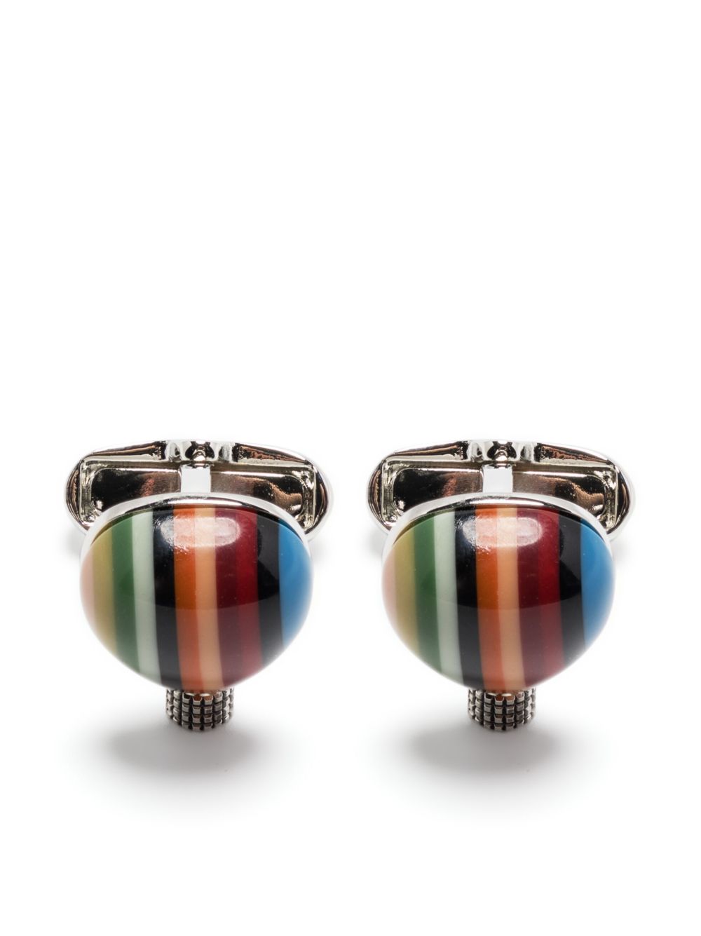 Paul Smith logo雕刻抛光袖扣 - 彩色