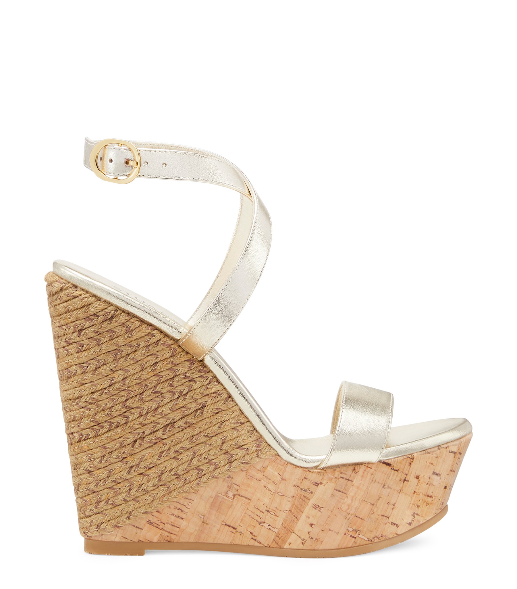 Stuart Weitzman 5050 Wedge Sandal - Woman Wedges Platino 38