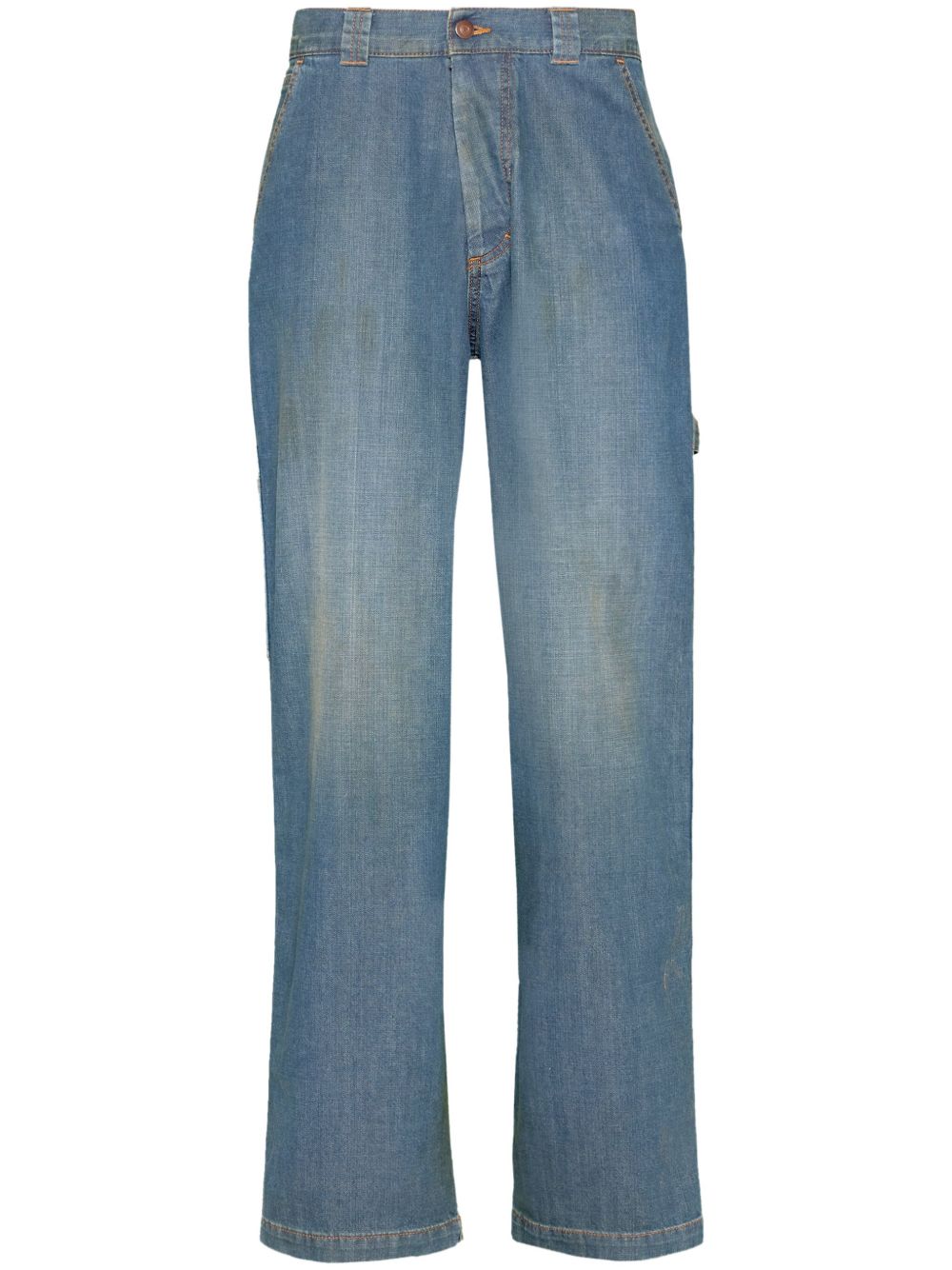 Maison Margiela Americana 阔腿牛仔裤 - 蓝色