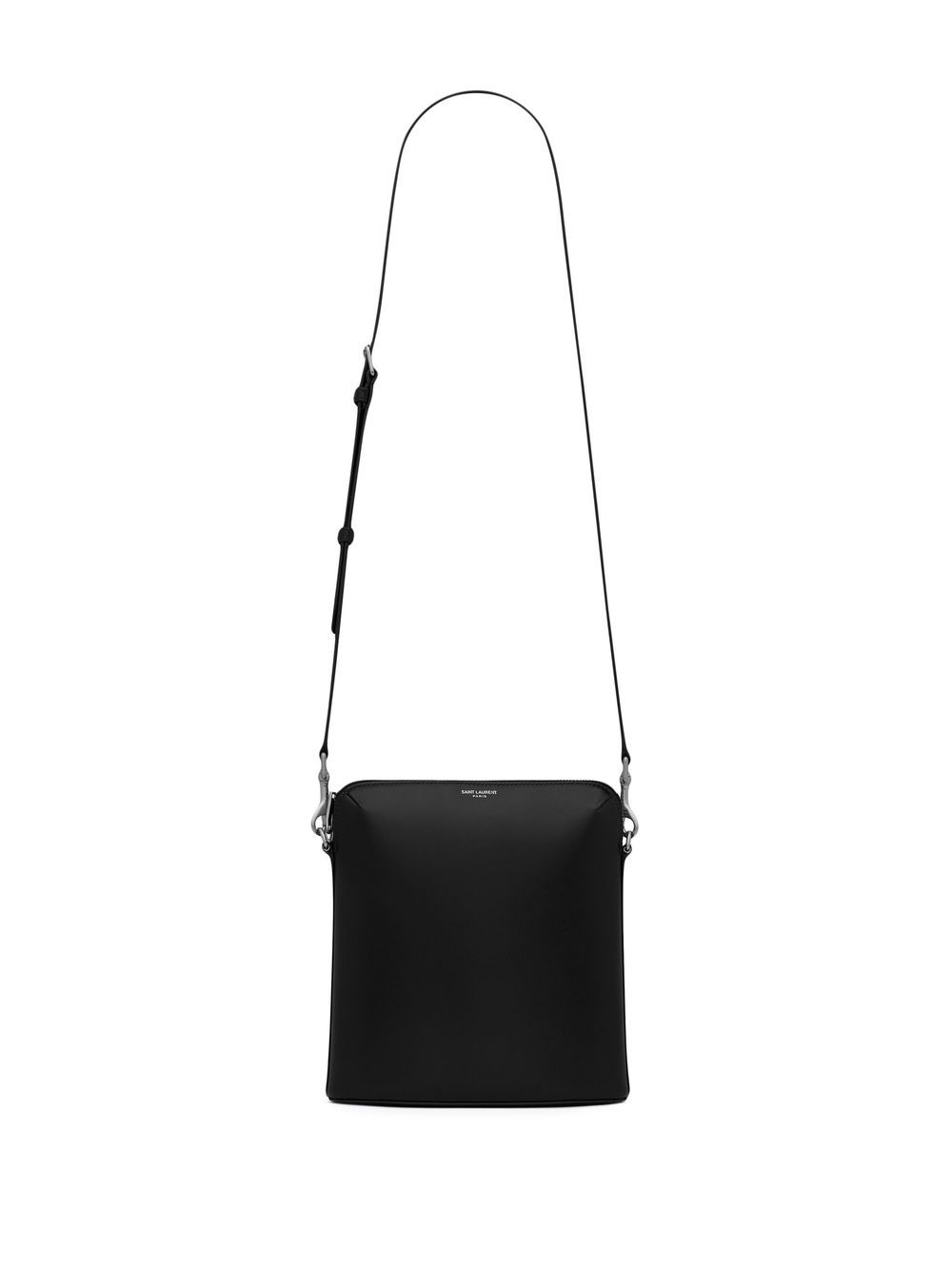 Saint Laurent logo邮差单肩包 - 黑色