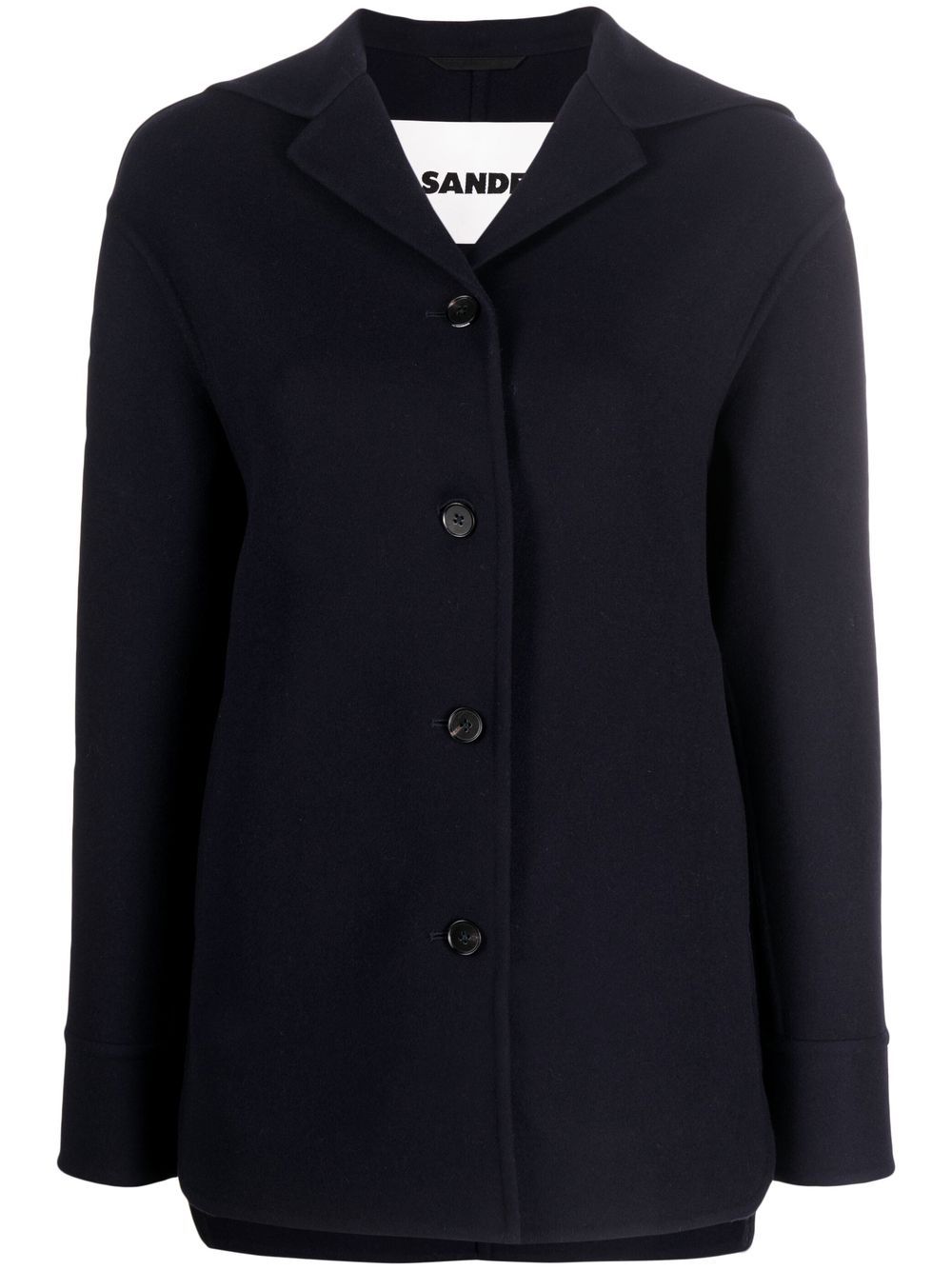 Jil Sander 海军领排扣西装夹克 - 蓝色