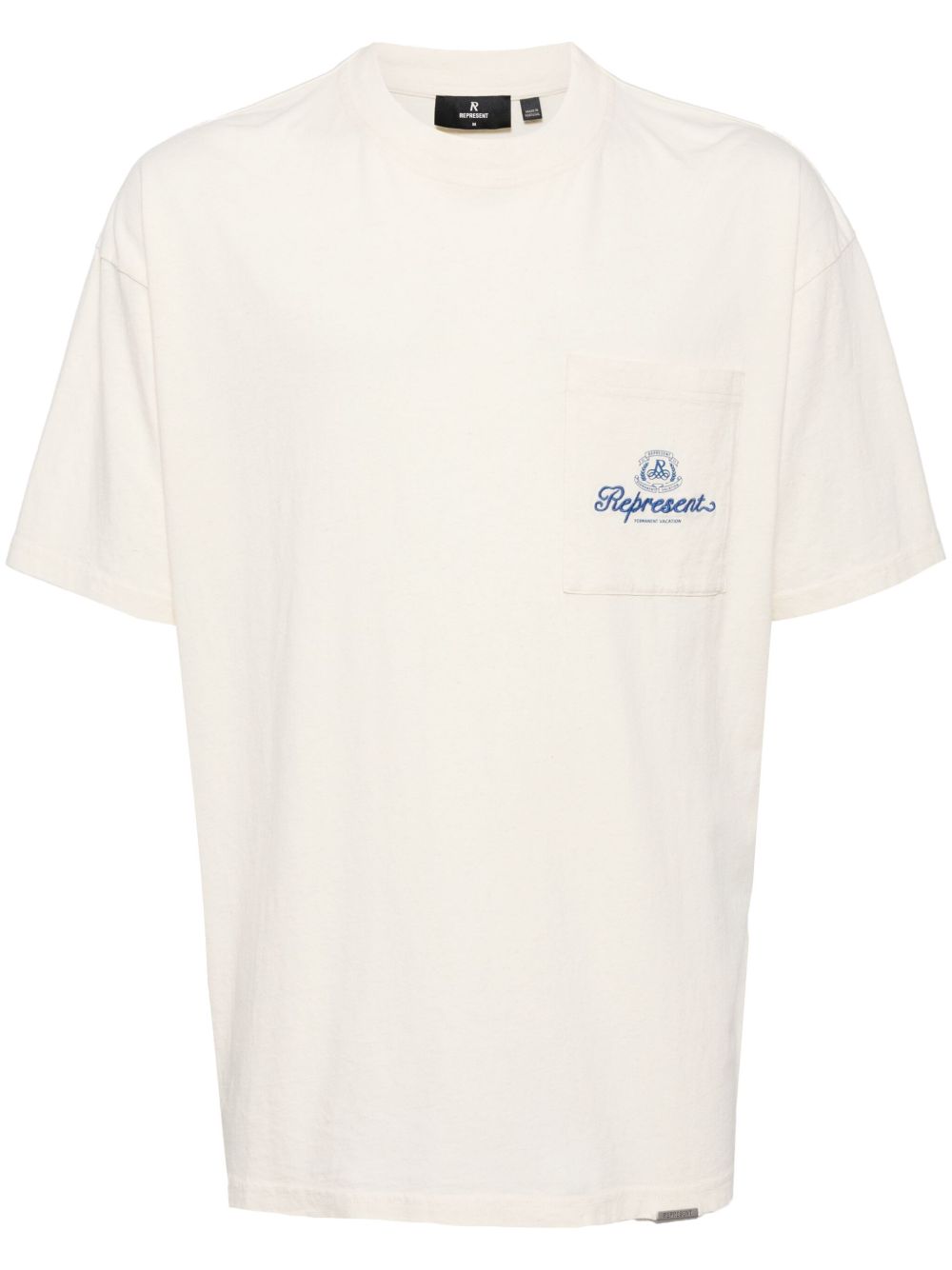 Represent logo刺绣棉T恤 - 白色
