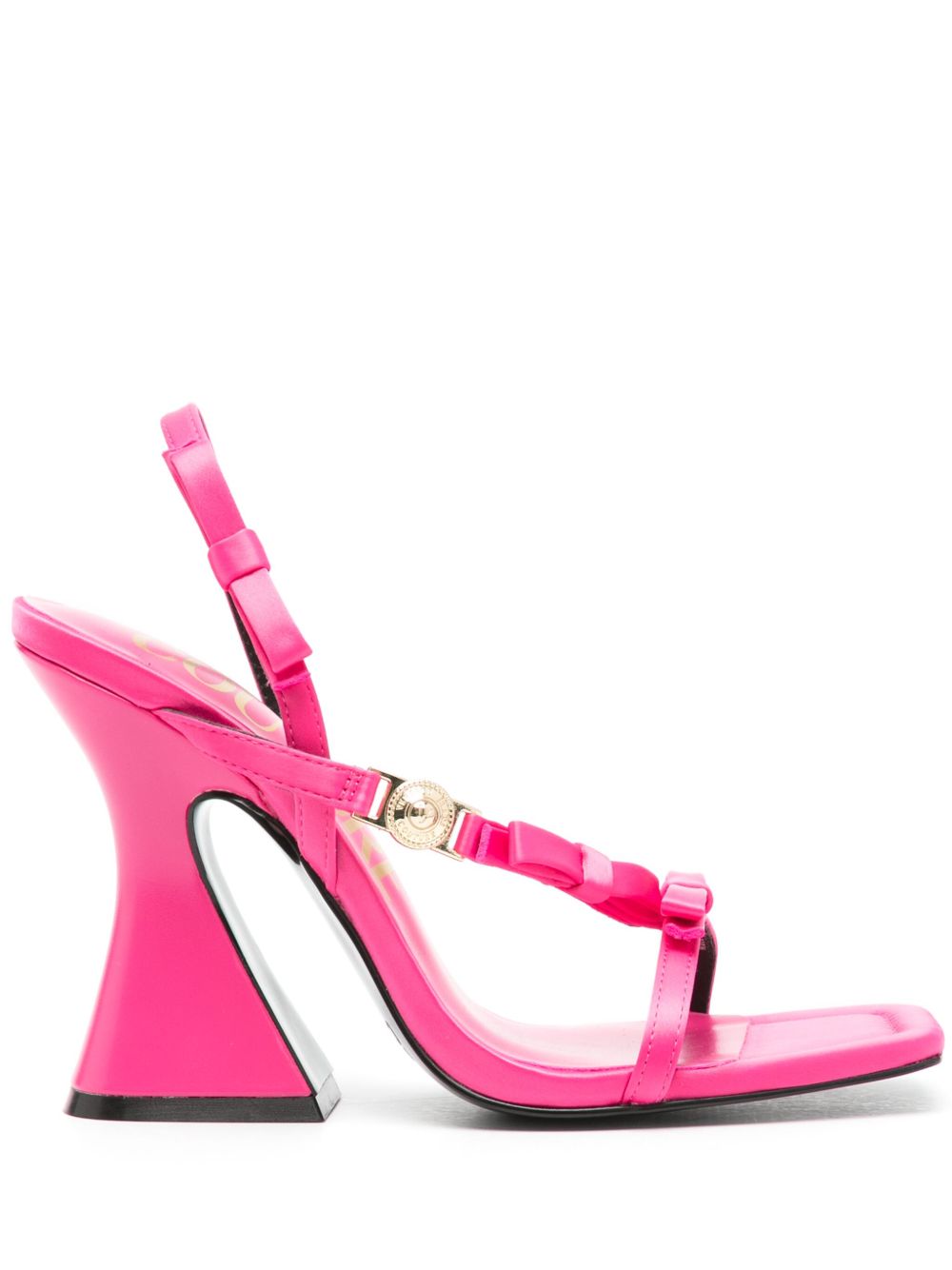 Versace Jeans Couture 蝴蝶结细节高跟凉鞋 - 粉色
