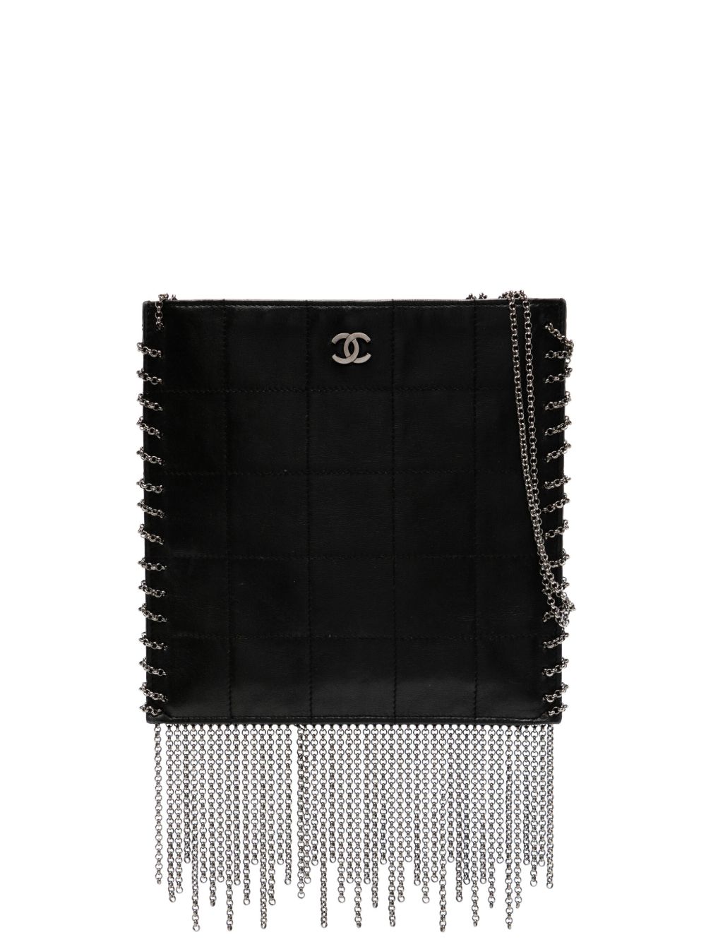 CHANEL Pre-Owned 流苏边斜挎包（2002年典藏款） - 黑色