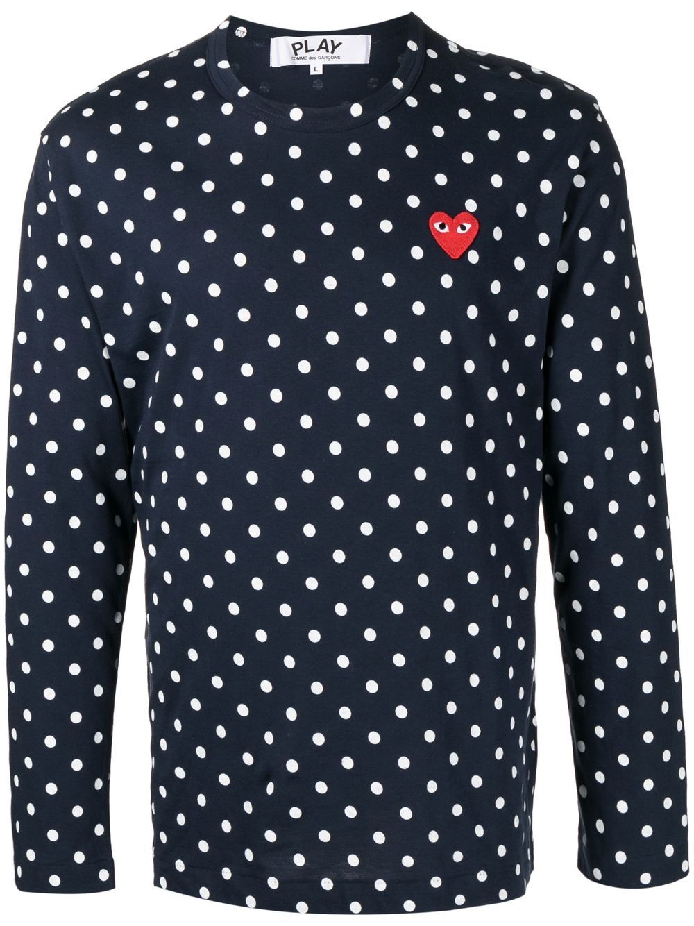 Comme Des Garçons Play 波点长袖T恤 - 蓝色