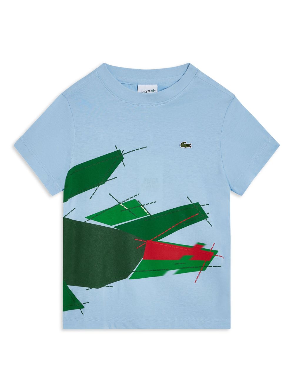 Lacoste Kids Holiday Imprimé Crocodile T恤 - 蓝色