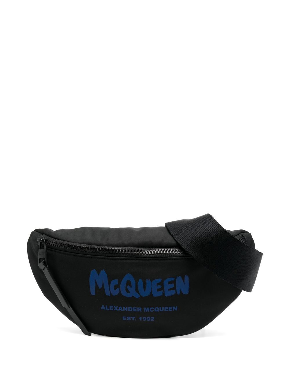 Alexander McQueen 亚历山大·麦昆 logo印花腰包 - 黑色