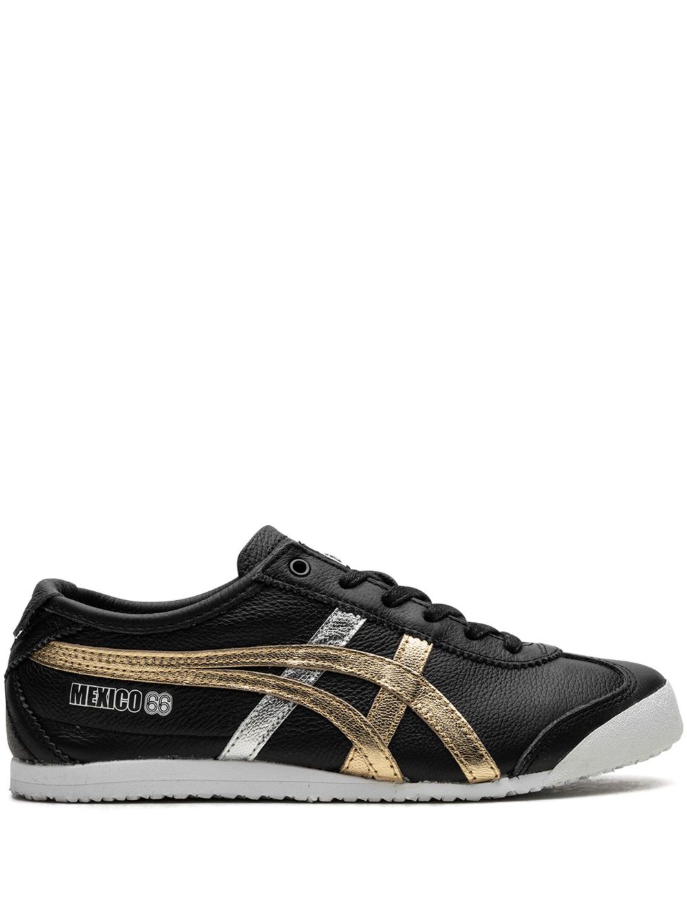 Onitsuka Tiger Mexico 66 Black Gold Silver 运动鞋 - 黑色