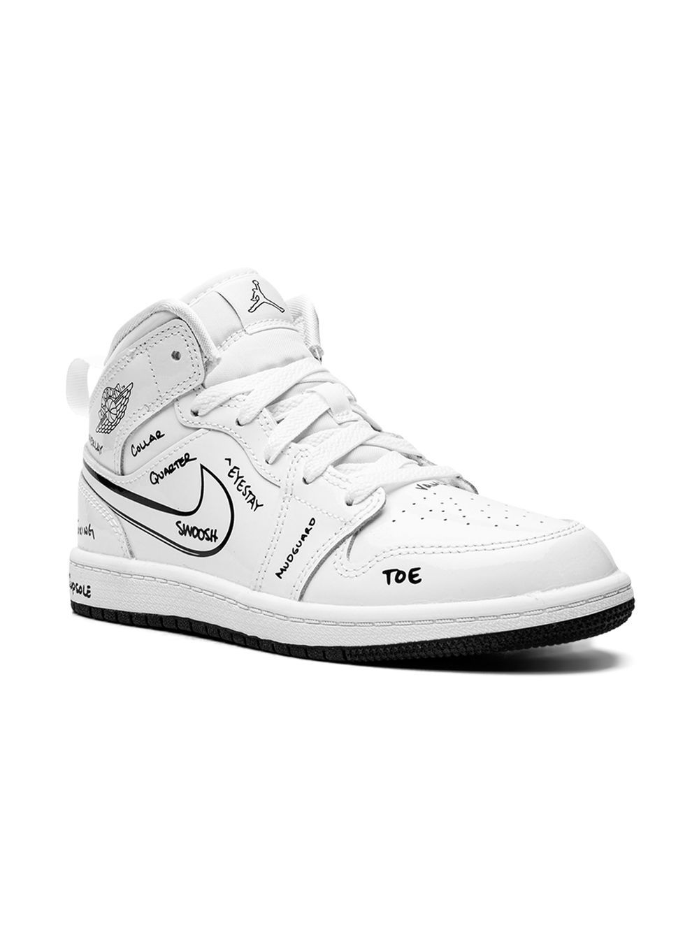 Jordan Kids Jordan 1 Mid 运动鞋 - 白色