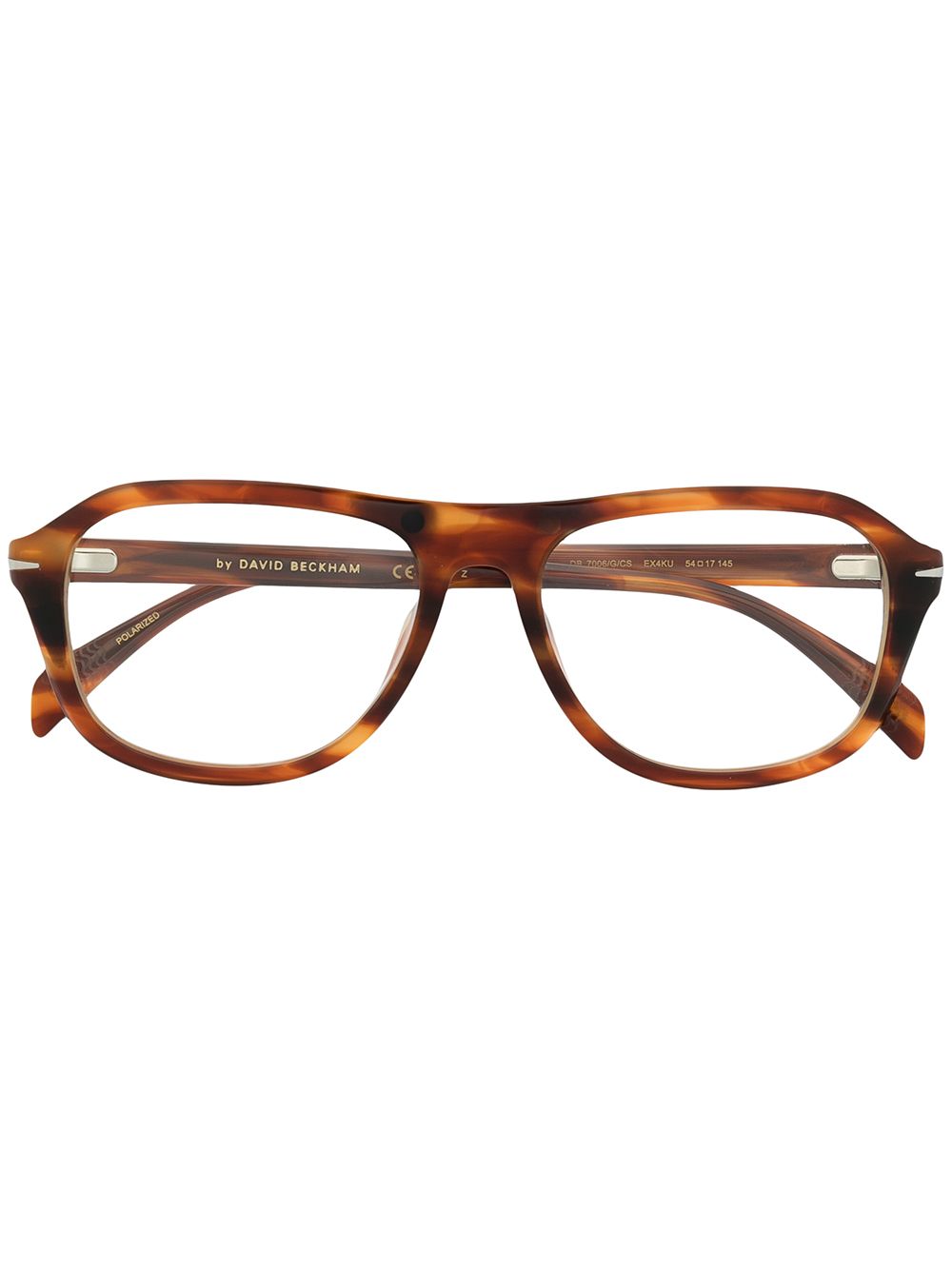 Eyewear by David Beckham 玳瑁纹圆框太阳眼镜 - 褐色