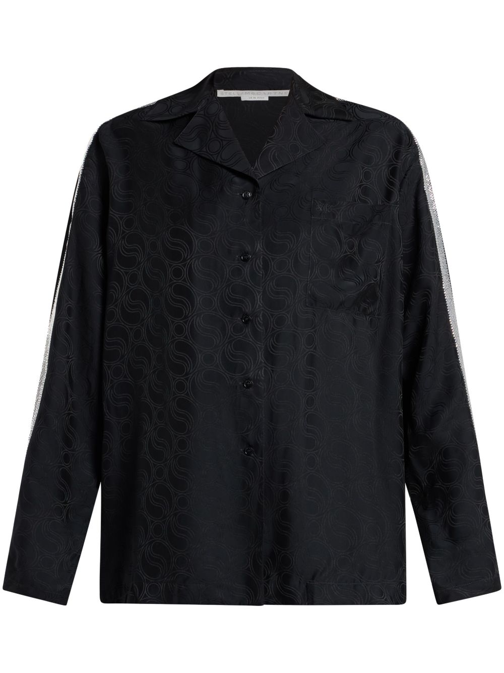Stella McCartney S-Wave 水钻缀饰衬衫 - 黑色