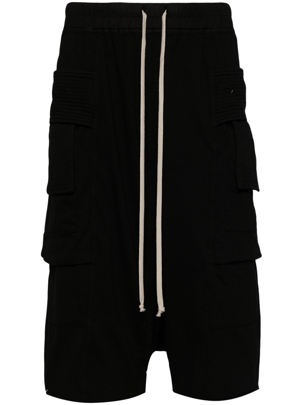 Rick Owens DRKSHDW 棉工装短裤 - 黑色
