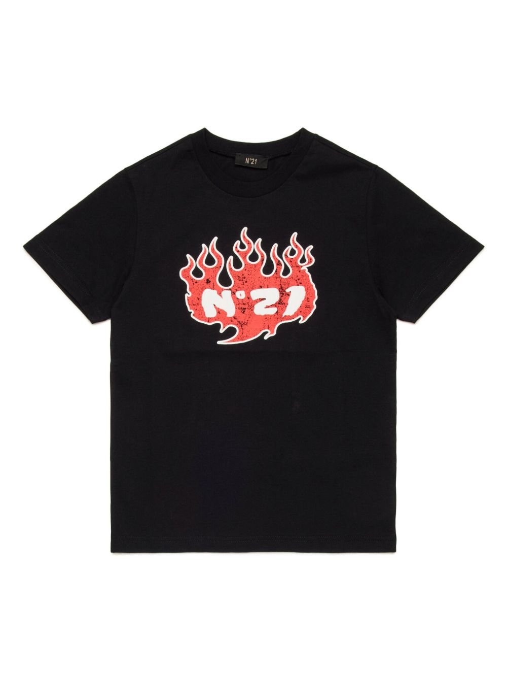 Nº21 Kids logo印花T恤 - 黑色