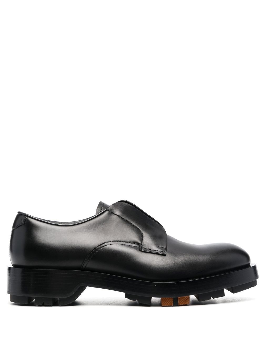 Zegna 套穿式德比鞋 - 黑色
