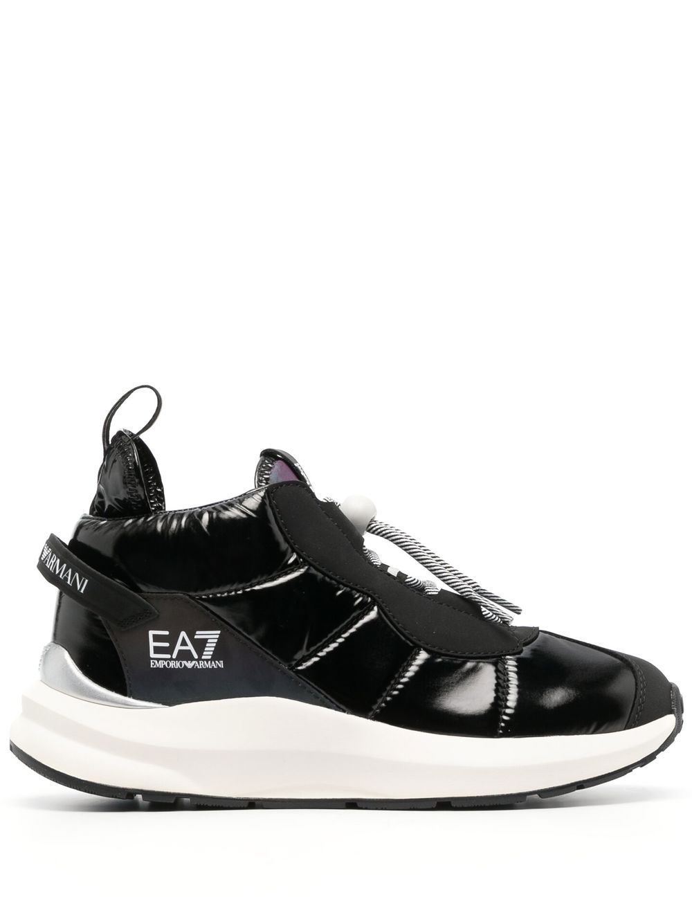 Ea7 Emporio Armani 中帮填充运动鞋 - 黑色