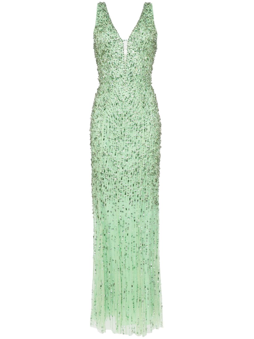 Jenny Packham Libra 晶饰礼服 - 绿色