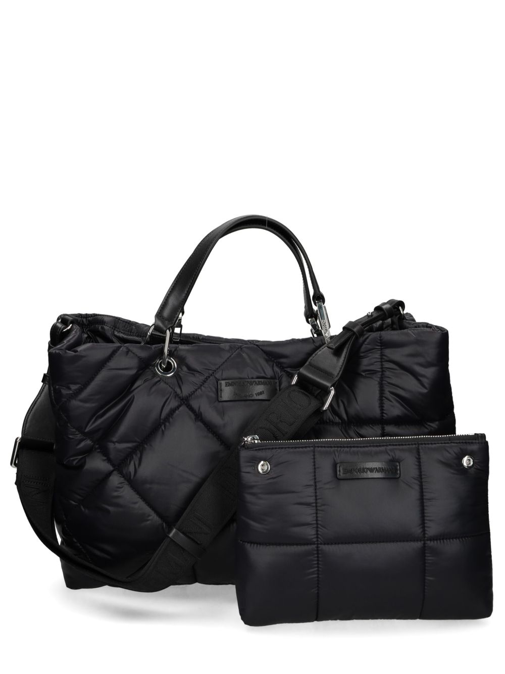 Emporio Armani MyEa 中号托特包 - 黑色