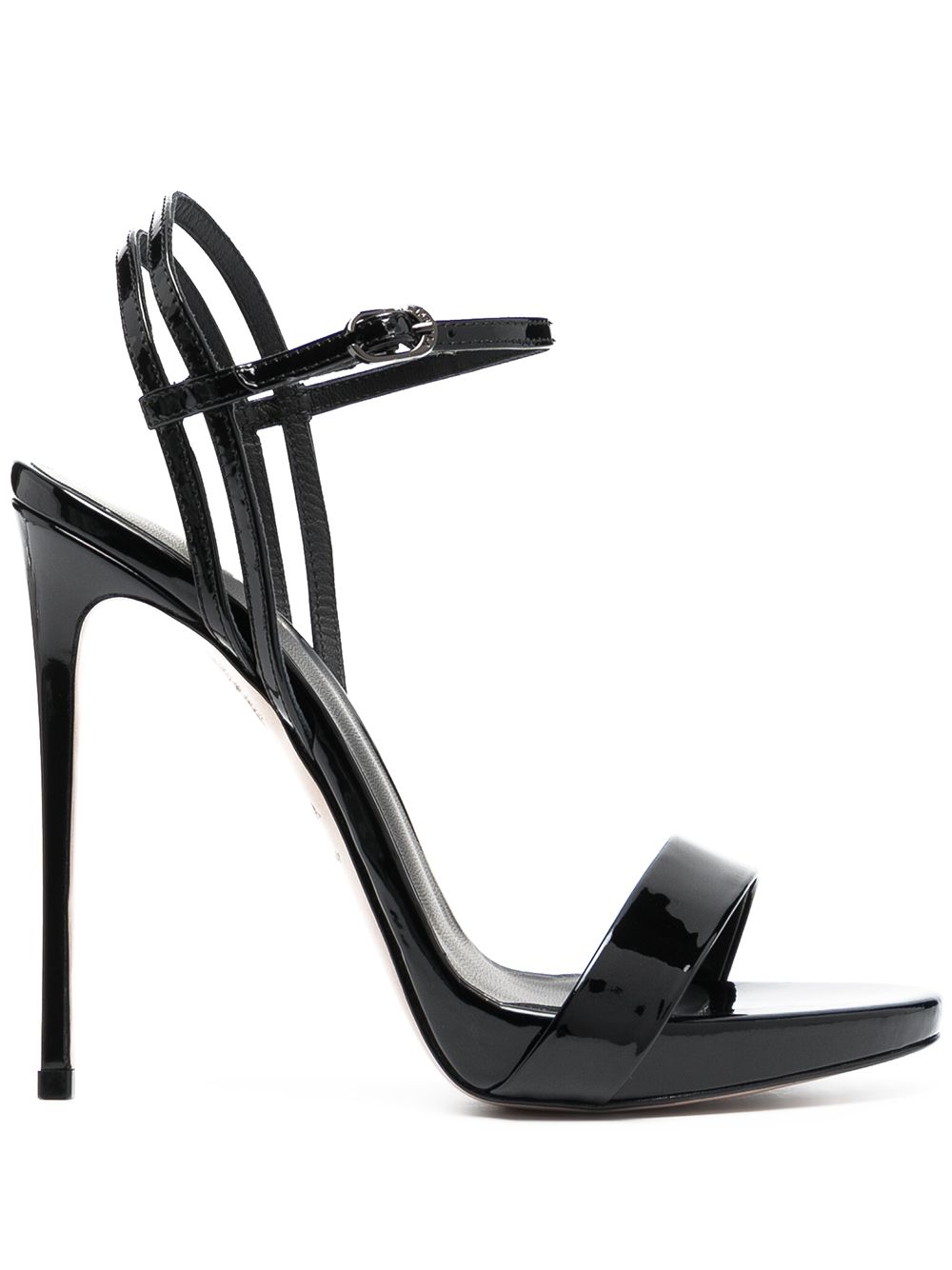 Le Silla Gwen 漆皮细跟凉鞋 - 黑色