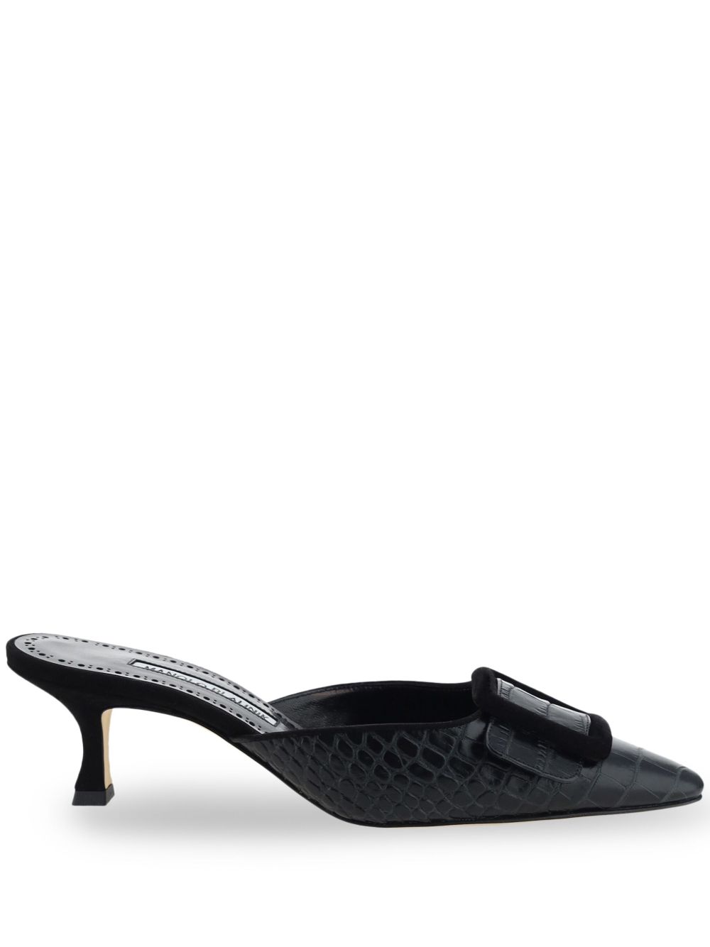 Manolo Blahnik Maysale 低跟穆勒鞋（5厘米） - 黑色