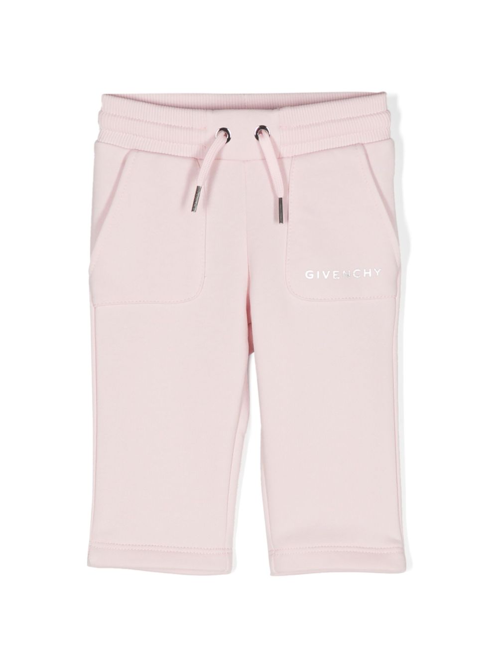 Givenchy Kids logo印花运动裤 - 粉色