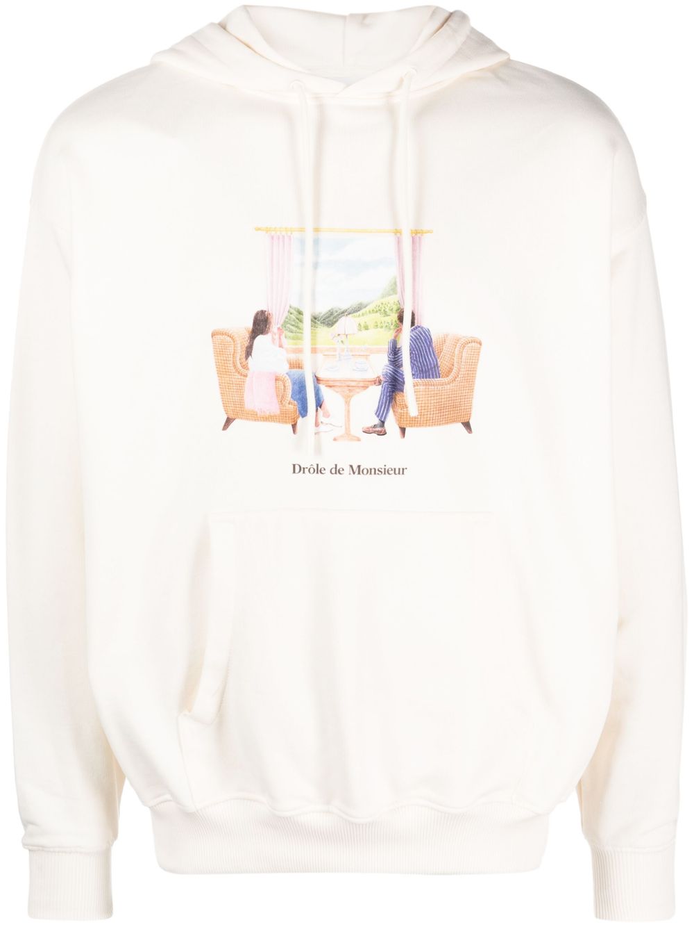Drôle De Monsieur Voyage logo印花连帽衫 - 中性色