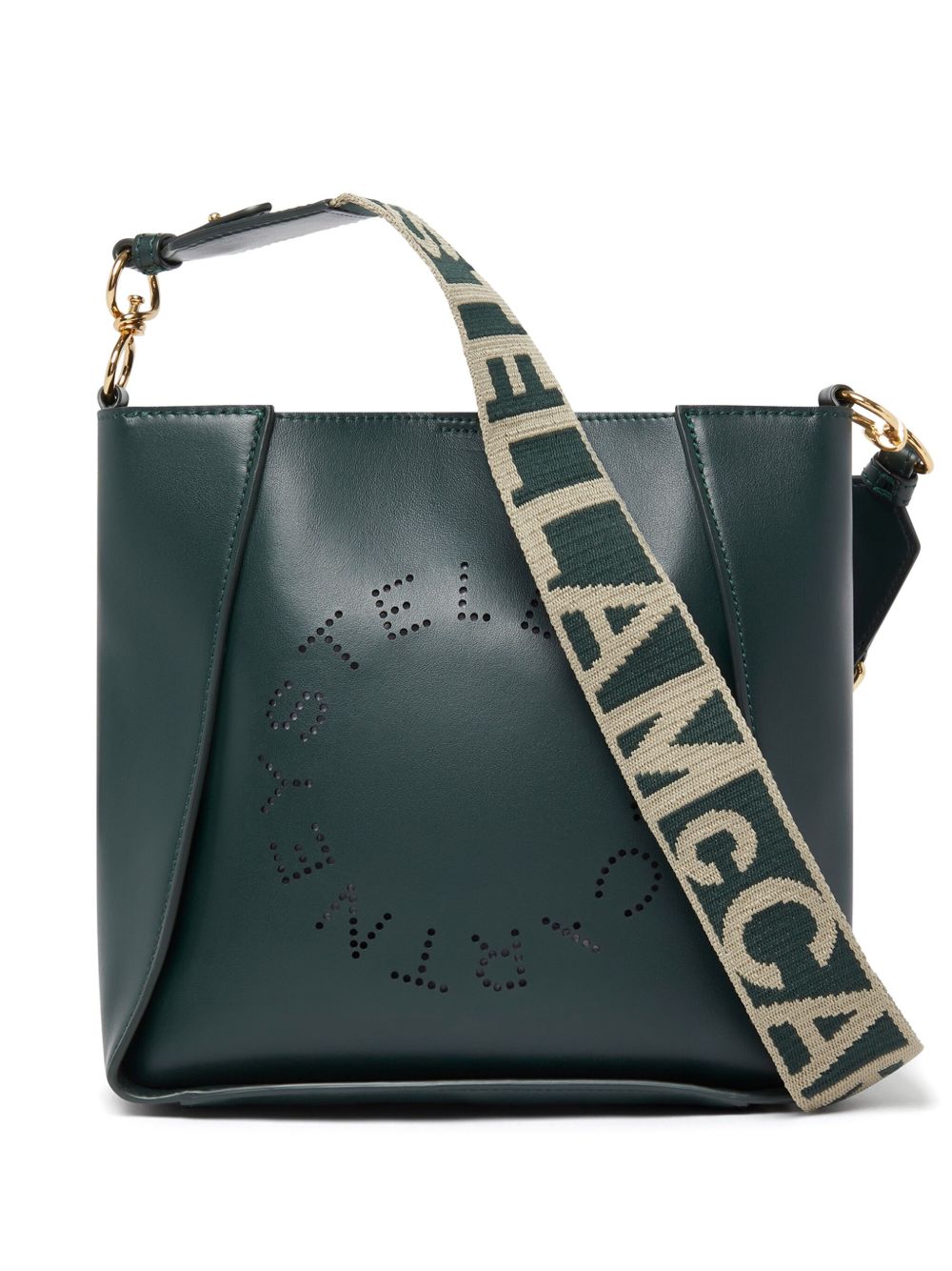 Stella McCartney 穿孔logo迷你斜挎包 - 绿色