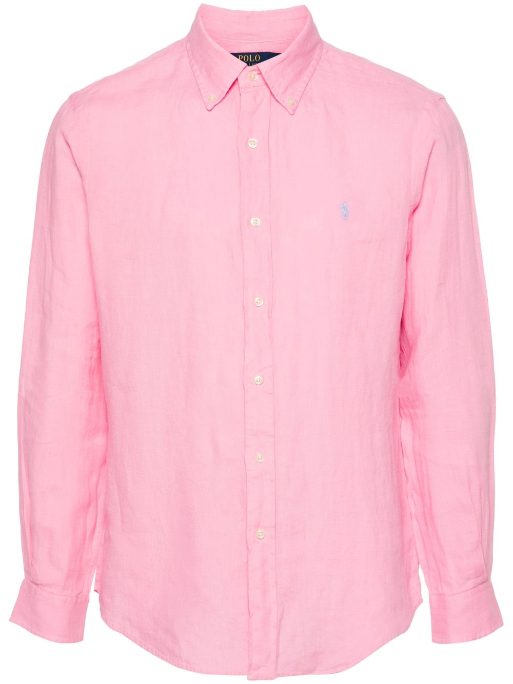 Polo Ralph Lauren Polo Pony 刺绣亚麻衬衫 - 粉色