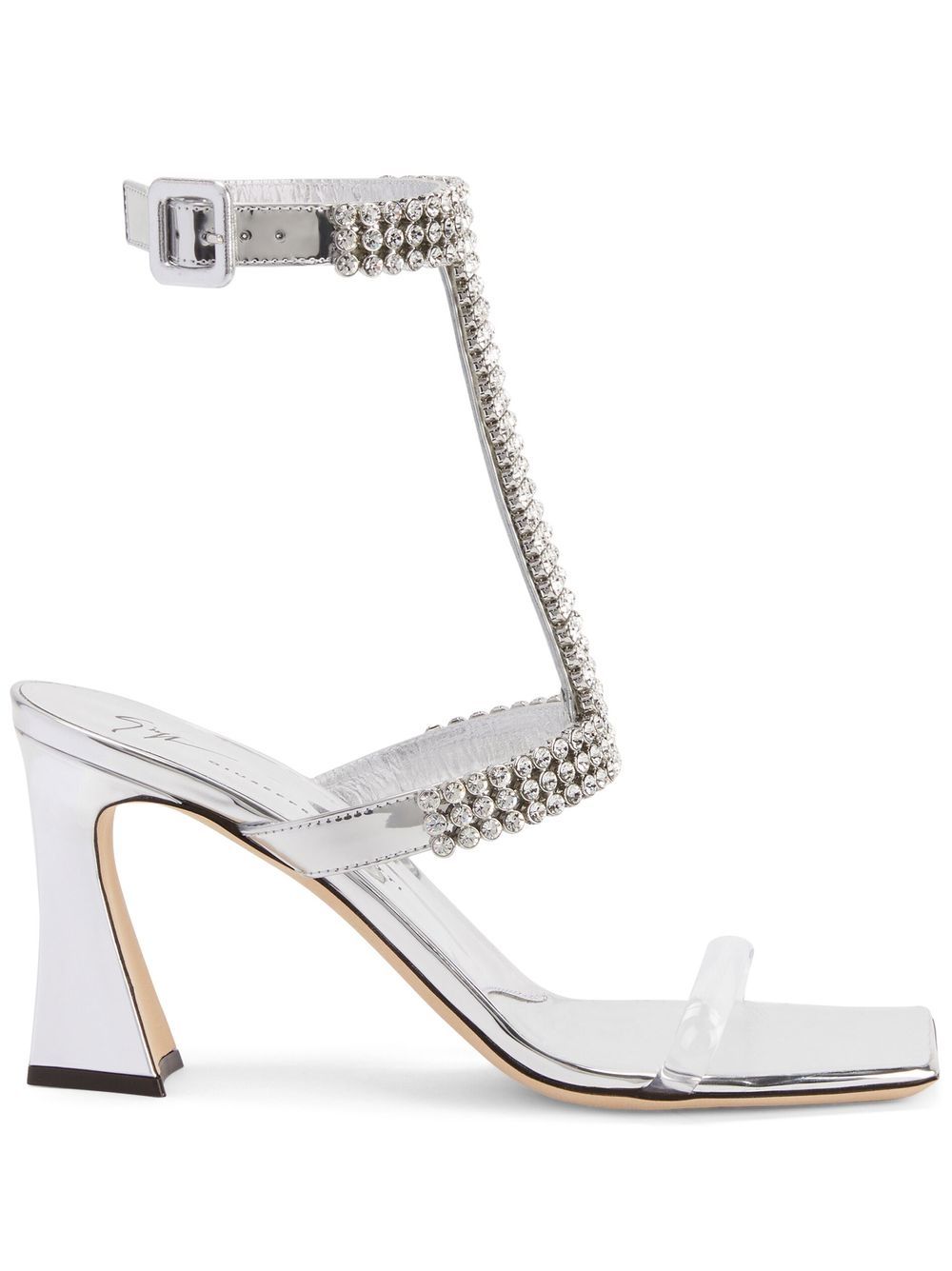 Giuseppe Zanotti 晶饰高跟凉鞋 - 银色