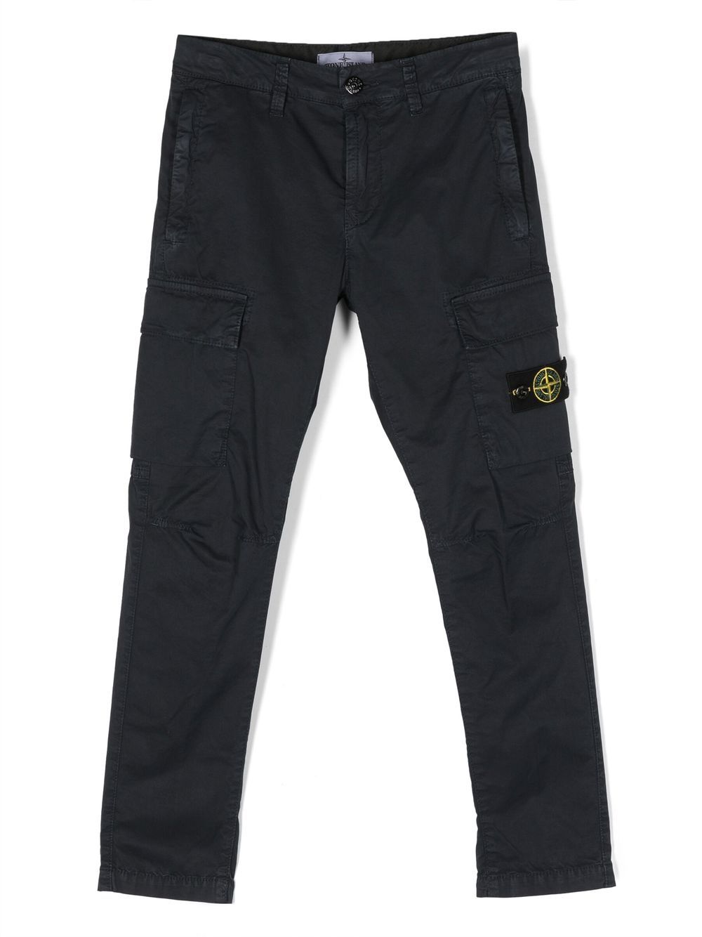 Stone Island Junior 罗盘图案工装裤 - 蓝色