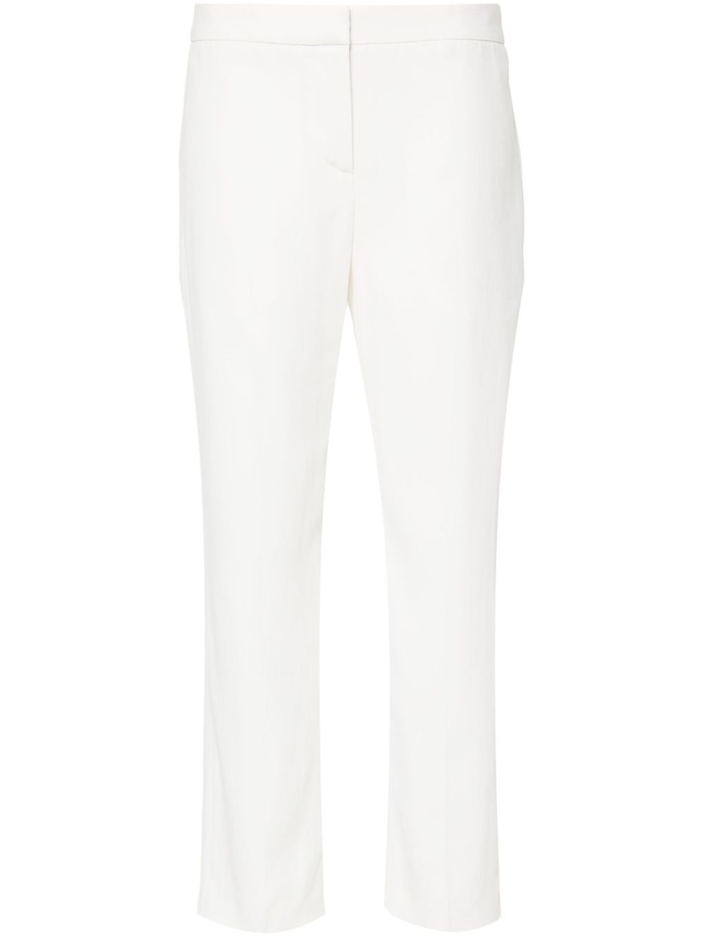 Alexander McQueen 绉纱烟管裤 - 白色