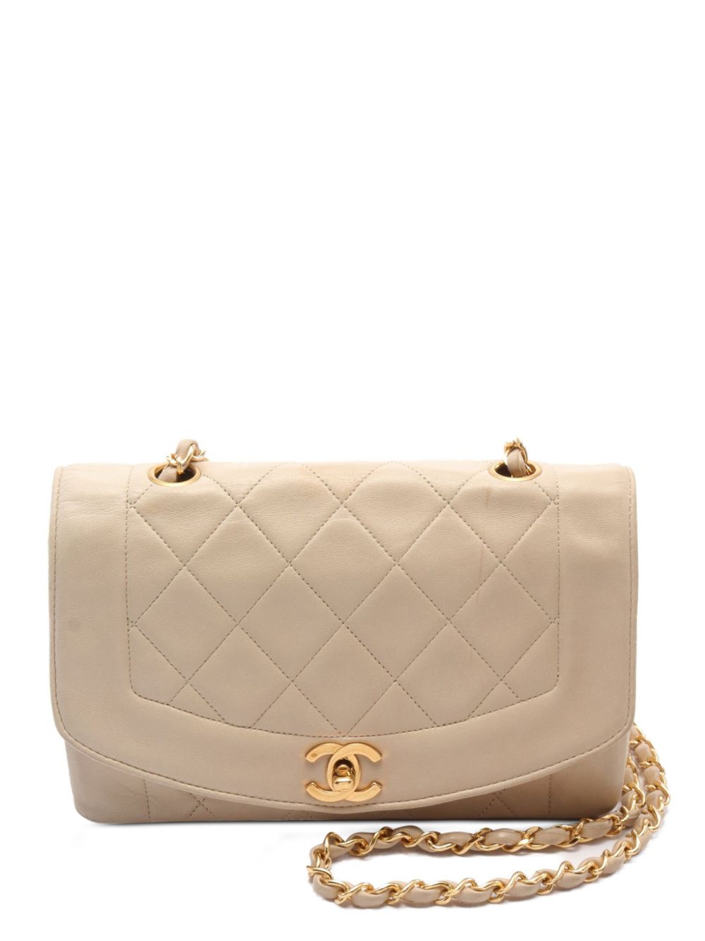 CHANEL Pre-Owned Diana 中号单肩包（1991-1994年典藏款） - 中性色