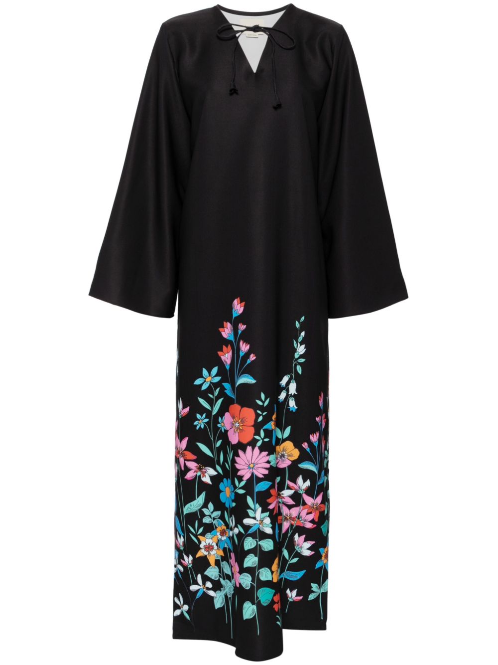 Bambah Hibiscus Moza 长罩衫裙 - 黑色