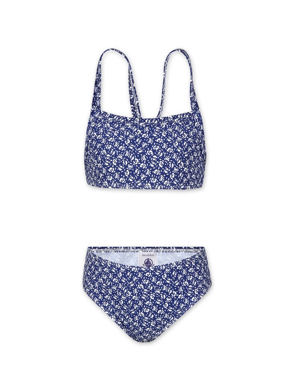 Petit Bateau 花卉印花比基尼套装 - 蓝色
