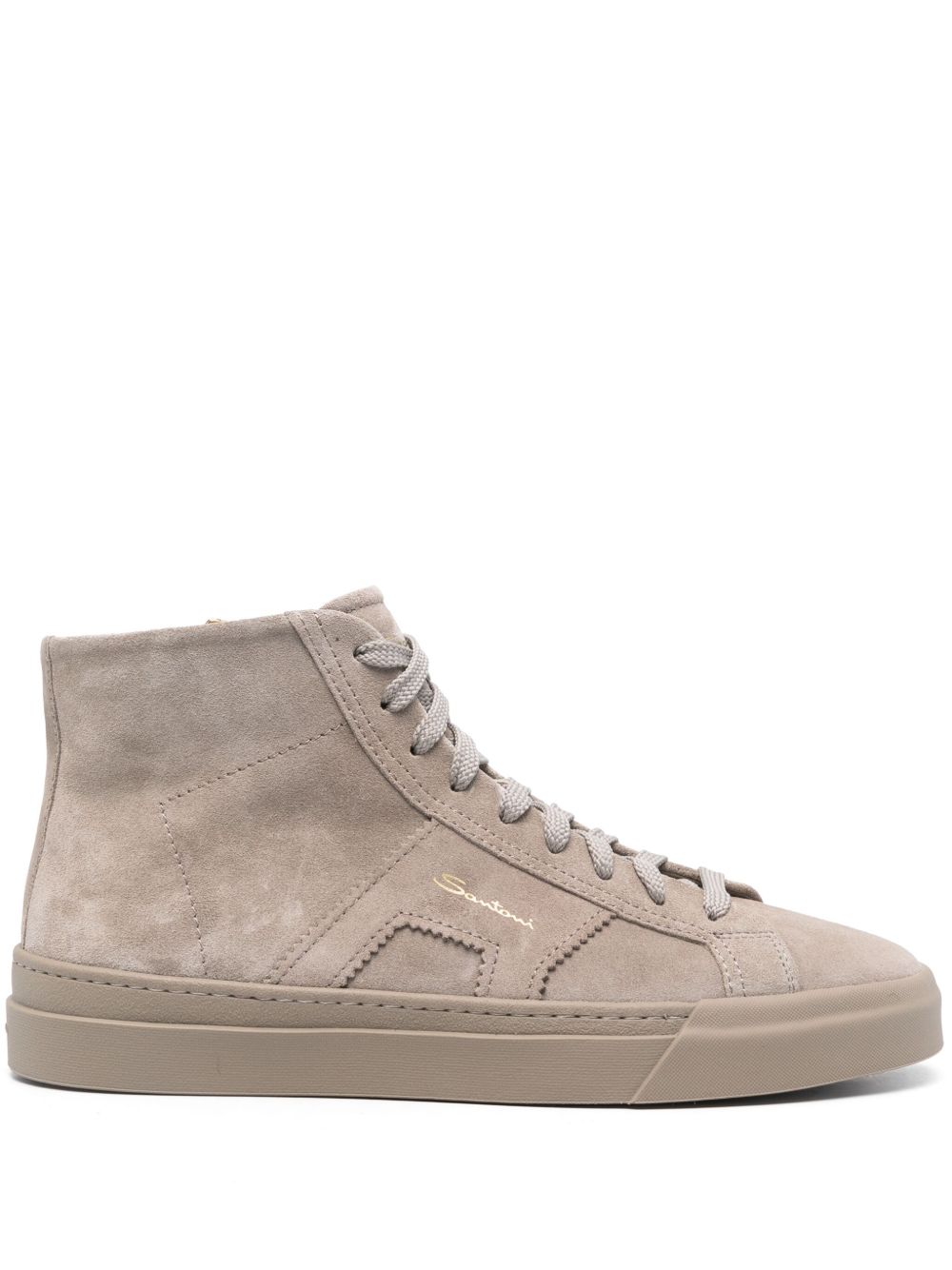 Santoni 绒面皮运动鞋 - 中性色