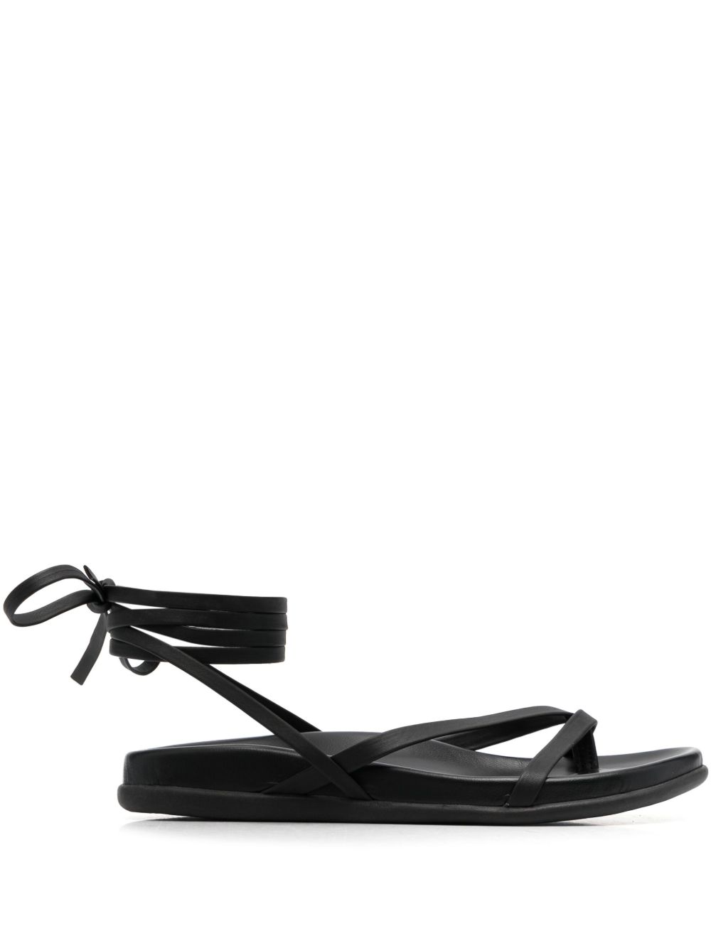 Ancient Greek Sandals Glykeria 皮质凉鞋 - 黑色