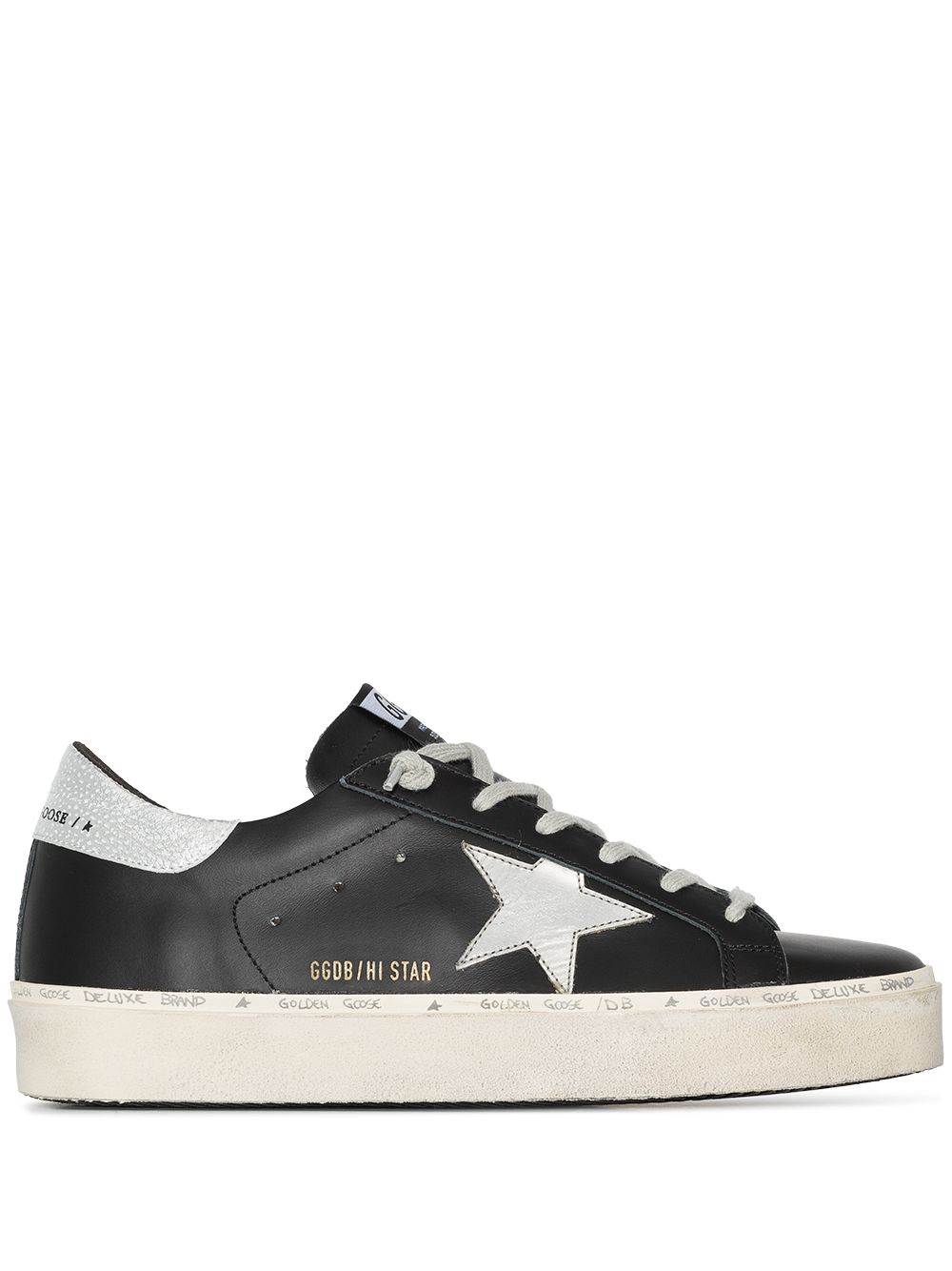 Golden Goose Hi Star 低帮厚底板鞋 - 黑色