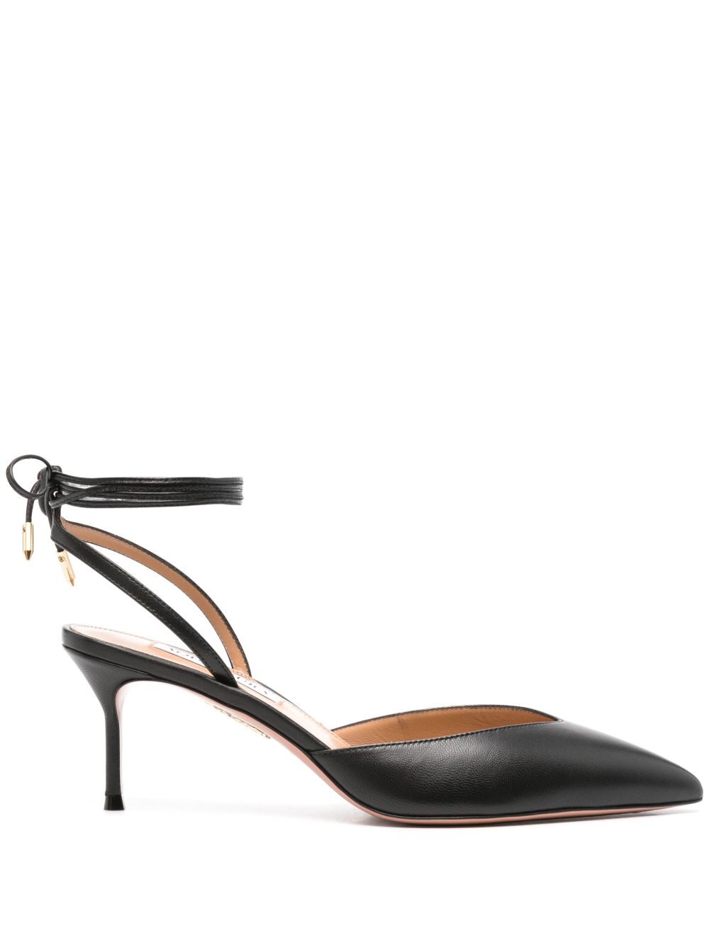 Aquazzura 皮质中跟鞋 - 黑色