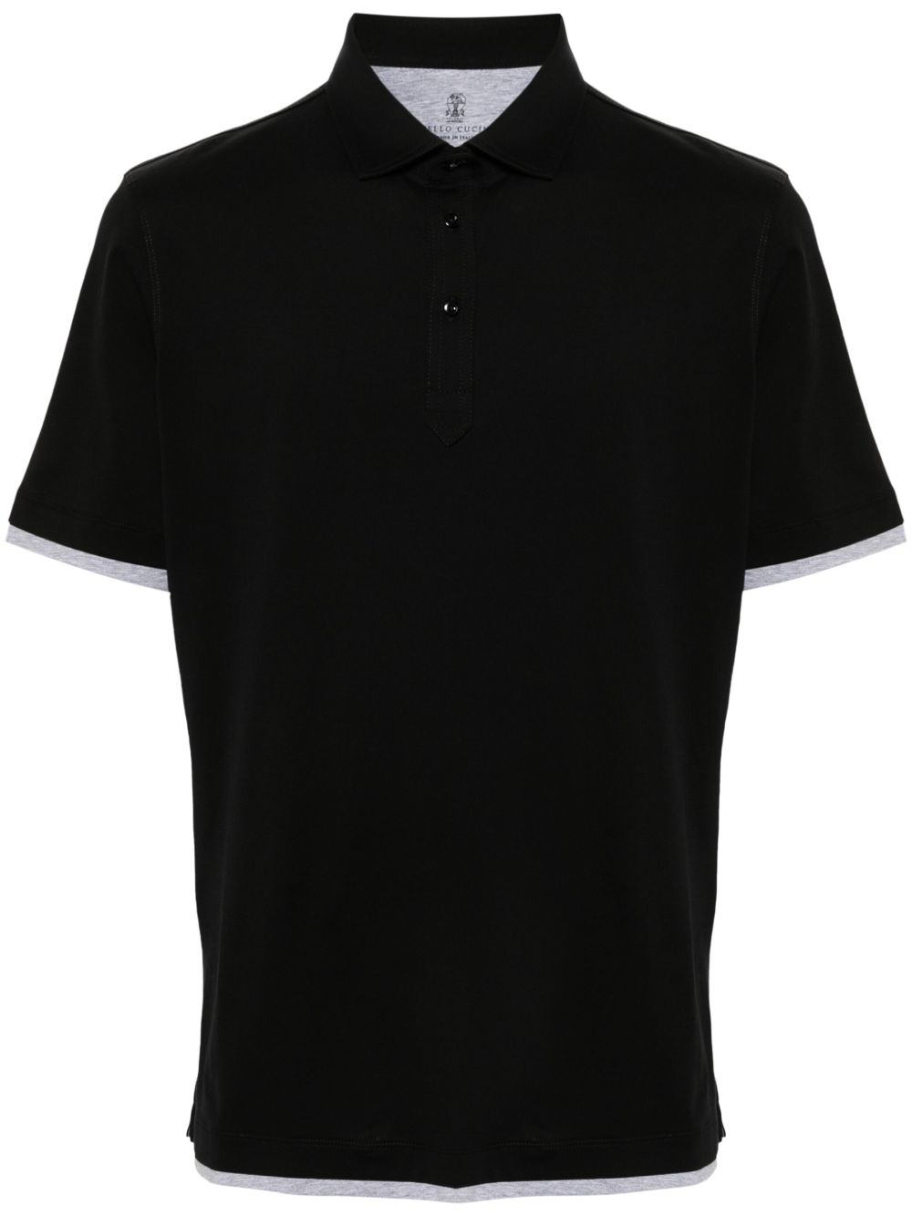 Brunello Cucinelli 棉polo衫 - 黑色