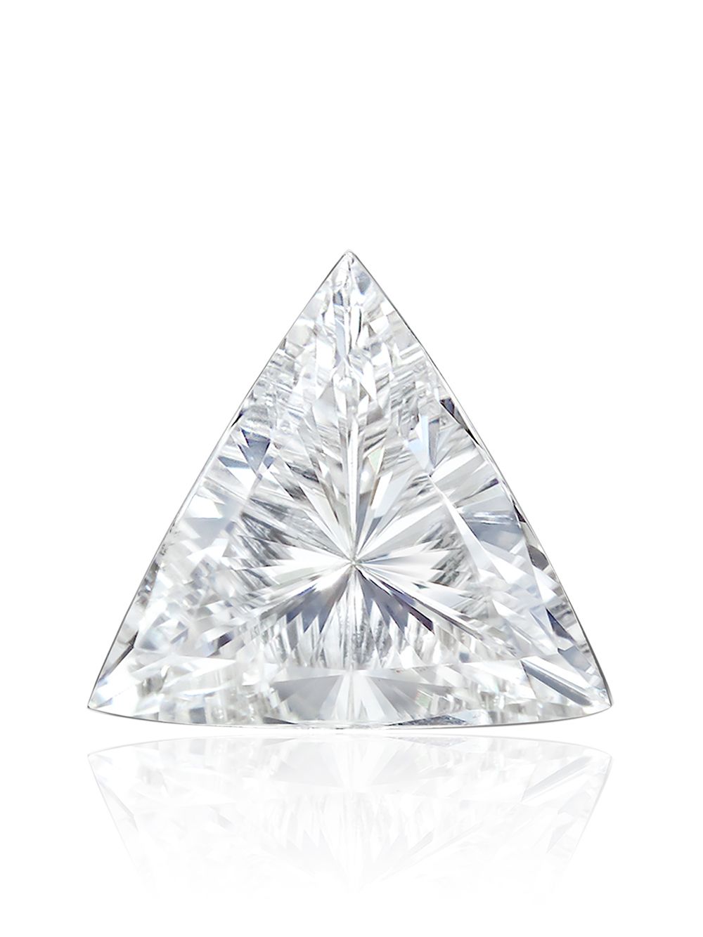 MARIA TASH Triangle Diamond 18K白金耳钉 - 金色