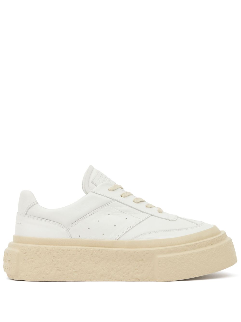 MM6 Maison Margiela Chunky Gambetta 皮质运动鞋 - 白色