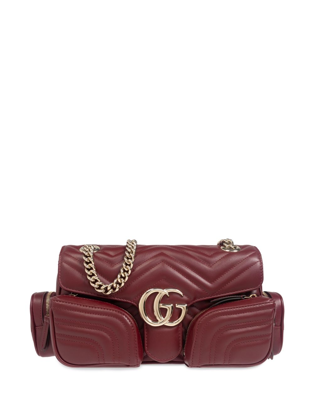Gucci GG Marmont 小号单肩包 - 红色